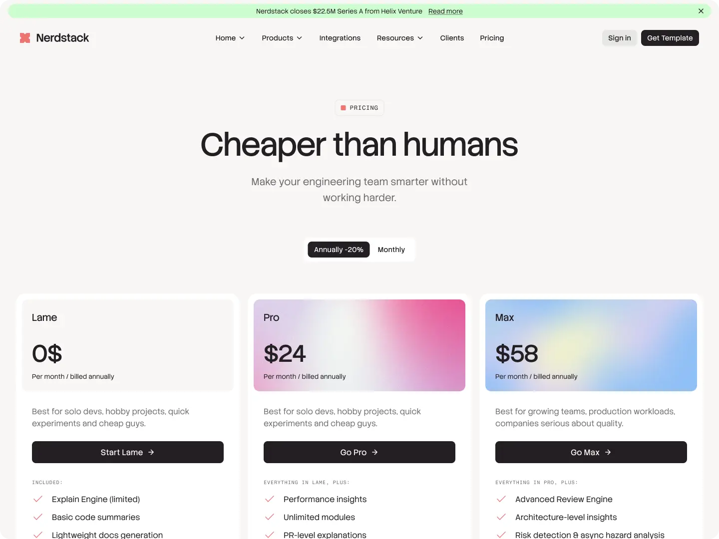 Pricing